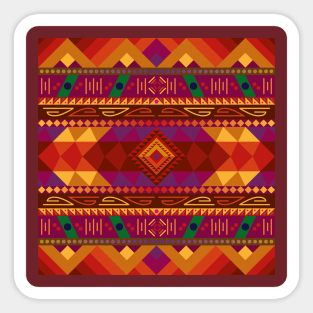 Native American Warm Pattern Design Sticker